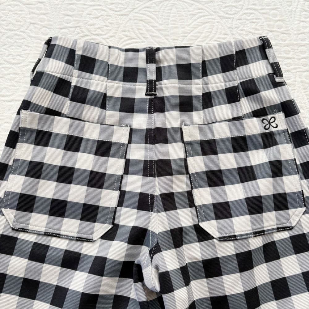 Maeve by Anthropologie Tank and Wide Leg Pants Set, Black/White Check Sz XS / 25 - Picture 8 of 8